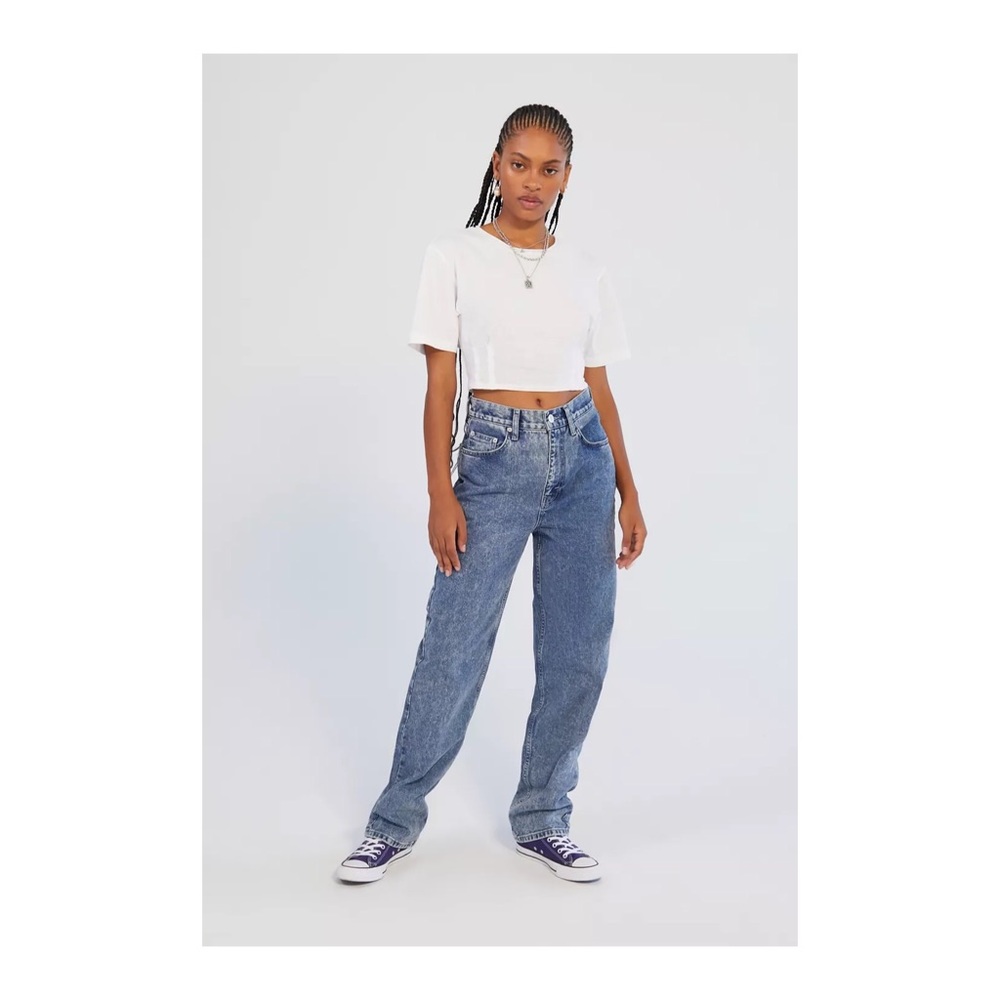 UO BDG acid wash, high rise baggy jeans